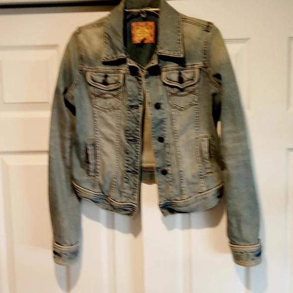 Abercrombie & Fitch Women’s Vintage Y2K Denim Jean Jacket Coat 70’s Pockets AnF - Picture 1 of 5
